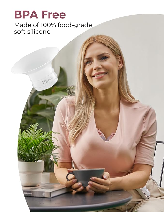 Momcozy Original V1 Pro/V2 Pro Breast Pump Replacement Accessories,Flange Insert 19mm Only for Momcozy V1 Pro/V2 Pro 4PCS