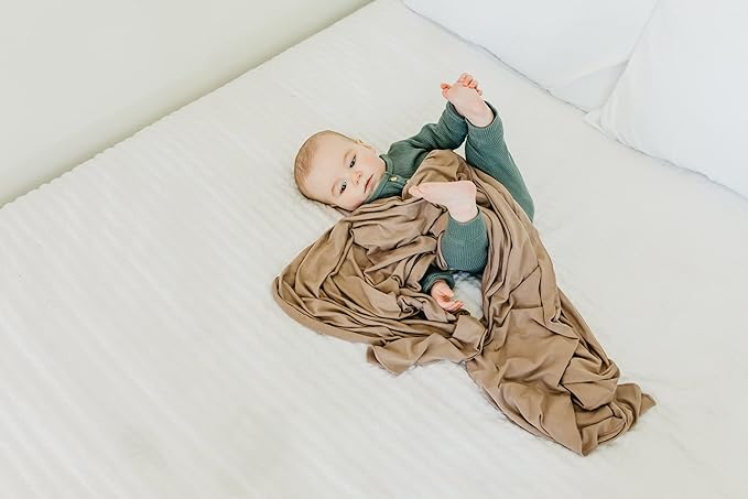 Copper Pearl Baby Swaddle Blanket - Premium Knit Baby Blanket, Large Soft Stretchy Receiving Blankets for Baby Boy and Girl, Swaddles for Newborn, Infant, and Toddler (Gobi)