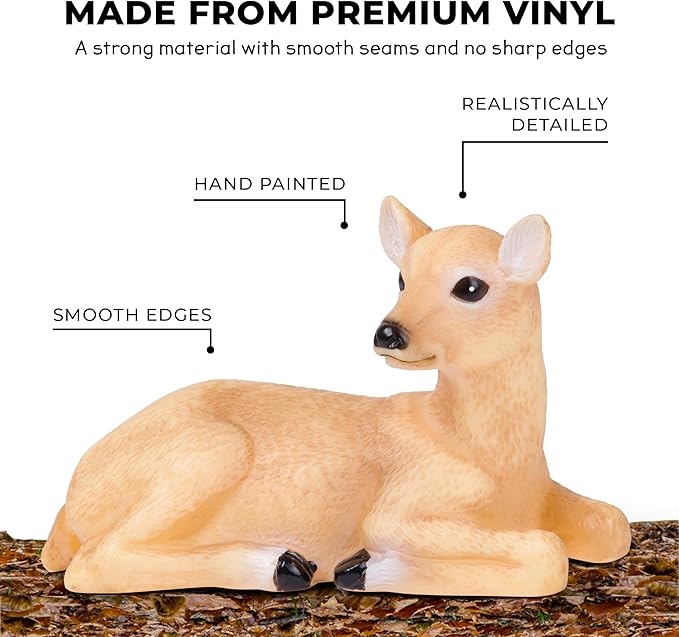 Learning Minds Set of 8 Jumbo Forest Animal Figures - Woodland Animals for Toddlers Age 1-3 - Toy for Kids Age 18 Months Plus - Wild Animal Toys for Kids 1,2,3 Years Old