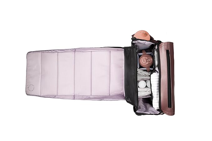 PAPERCLIP Diaper Bag Backpack with Patented Changing Station - Unisex Baby Bag for Travel - Large Eco-Friendly Diaper Bags for Mom and Dad (Baked Oak)