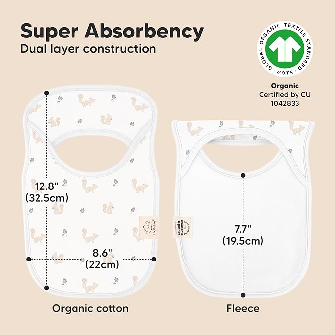 8-Pack Baby Bibs for Boys, Girls - Pullover Bibs for Drooling Teething Baby Girl & Boy Toddler, Newborn, Soft & Absorbent, Cute Colors, Large Torso Coverage Keep Infant Clean & Dry (Prairie)