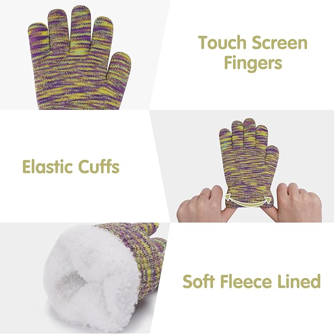 Kids Toddlers Winter Beanie Hats Gloves Neck Scarf Set Mittens Gifts for 0 6 12 Months 1 2 3 4-8 Year Old Baby Girls Boys