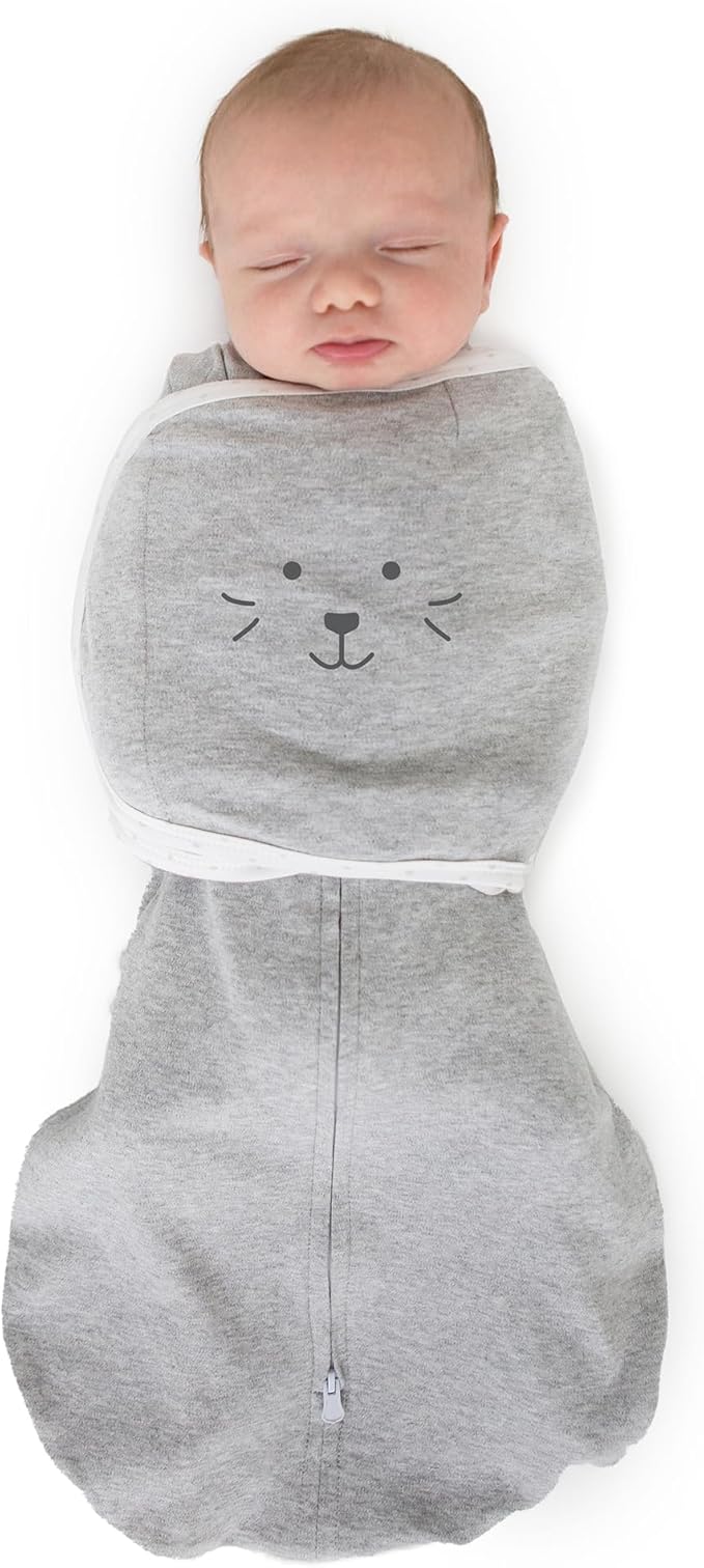 SwaddleDesigns 6-Way Omni Swaddle Sack Arms Up Swaddle for Newborn, More Options to Calm Startle Reflex, Improves Sleep