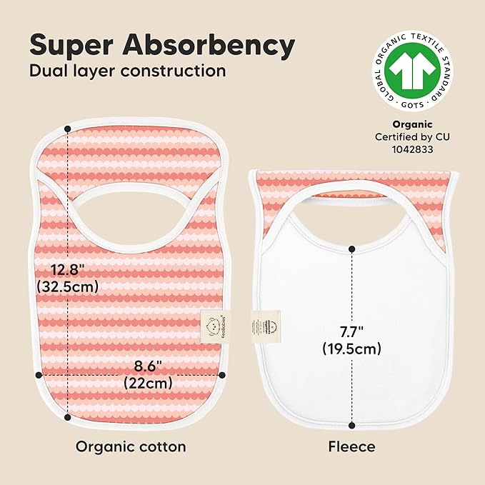 8-Pack Baby Bibs for Boys, Girls - Pullover Bibs for Drooling Teething Baby Girl & Boy Toddler, Newborn, Soft & Absorbent, Cute Colors, Large Torso Coverage Keep Infant Clean & Dry (Marine Muse)