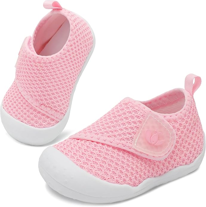 FEETCITY Baby First Walking Shoes Wide Baby Shoes Infant Sneakers Newborn Crib Shoe Barefoot Lightweight Slip On Shoe