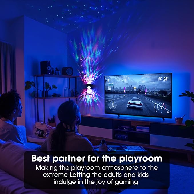 Night Lights Plug into Wall, Star Projector for Bedroom, Night Light Projector for Kids, 9-Color RGB Galaxy Nightlight with Dusk to Dawn Sensor for Bathroom, Home Gaming Room Decor Gifts