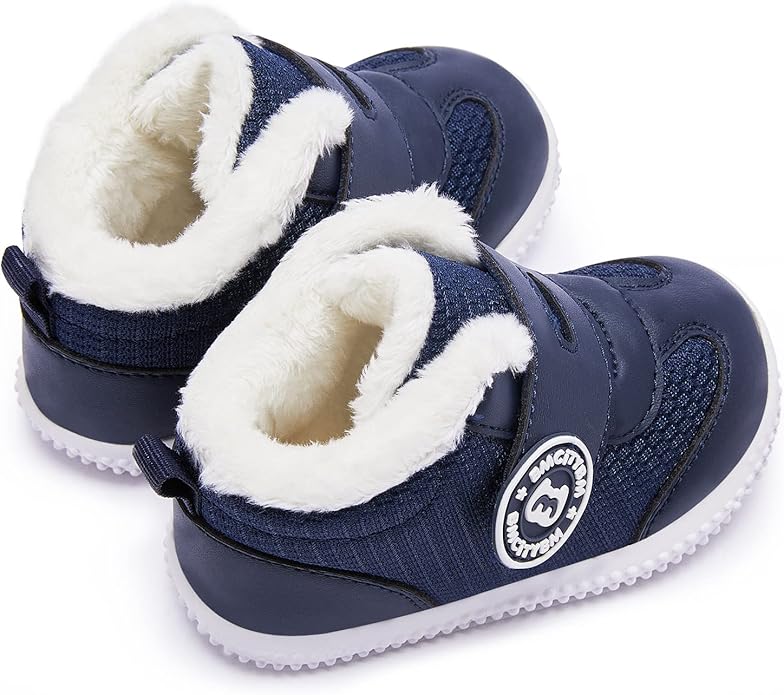 BMCiTYBM Baby Boy Girl Snow Boots Waterproof Winter Warm Booties Nonslip Lightweight Outdoor Shoes for First Walkers 6 9 12 18 24 Months(Infant/Toddler)