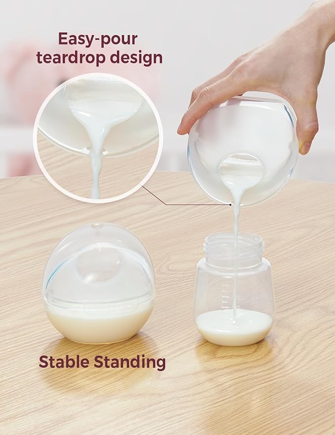 Momcozy Breast Milk Collector, Milk Collectors for Breastfeeding, Reusable Breast Milk Shells, Silicone Catcher with More Fit & Soft (3oz/90ml, 1 Count)