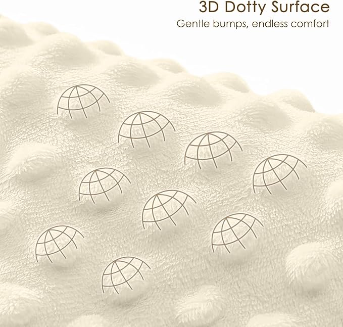 Sun Baby Blankets for Boys Girls, Soft Nursery Minky Blankets with Muslin and Dotted Fleece Back 30x40 inches, Receiving Bed Quilt for Newborn, Infants, Toddlers