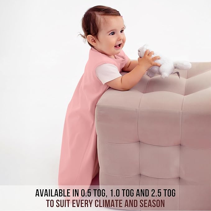 Mama Cheetah Baby Sleep Sack 0.5 TOG, Organic Cotton Baby Wearable Blanket with Two-Way Zipper, Swaddle Transition Baby Sleeping Bag for Newborn Infant Toddler Boy Girl, 12-18 Months