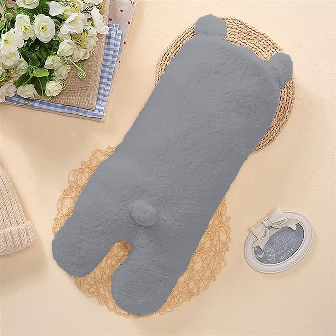 Baby Swaddle Blanket Boys Girls Cute Plush Receiving Blanket Ultra-Soft Newborn Sleeping Wraps for Infant 0-6 Months - Grey