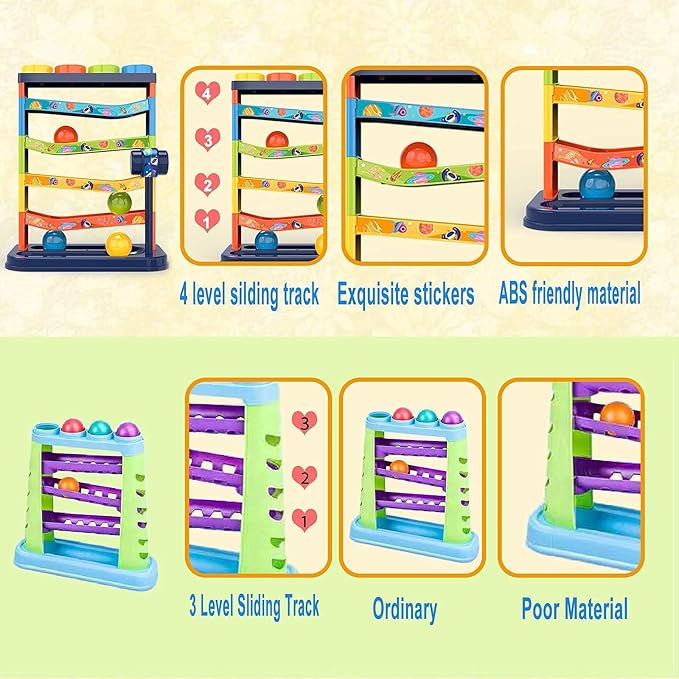 YVV Pound a Ball for Toddlers Boys and Girls STEM Developmental Educational Fun Learning Toy,Activity Toys,Hammer Pounding Toy Exercise Kids,Great Birthday Gift