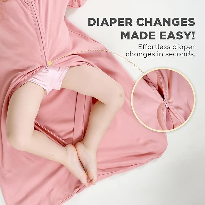 Mama Cheetah Baby Sleep Sack with Sleeves, 0.5 TOG Organic Cotton Wearable Blanket and Two-Way Zipper, Swaddle Transition Long Sleeve Sleeping Bag for Newborn Infant Toddler, 0-6 Months