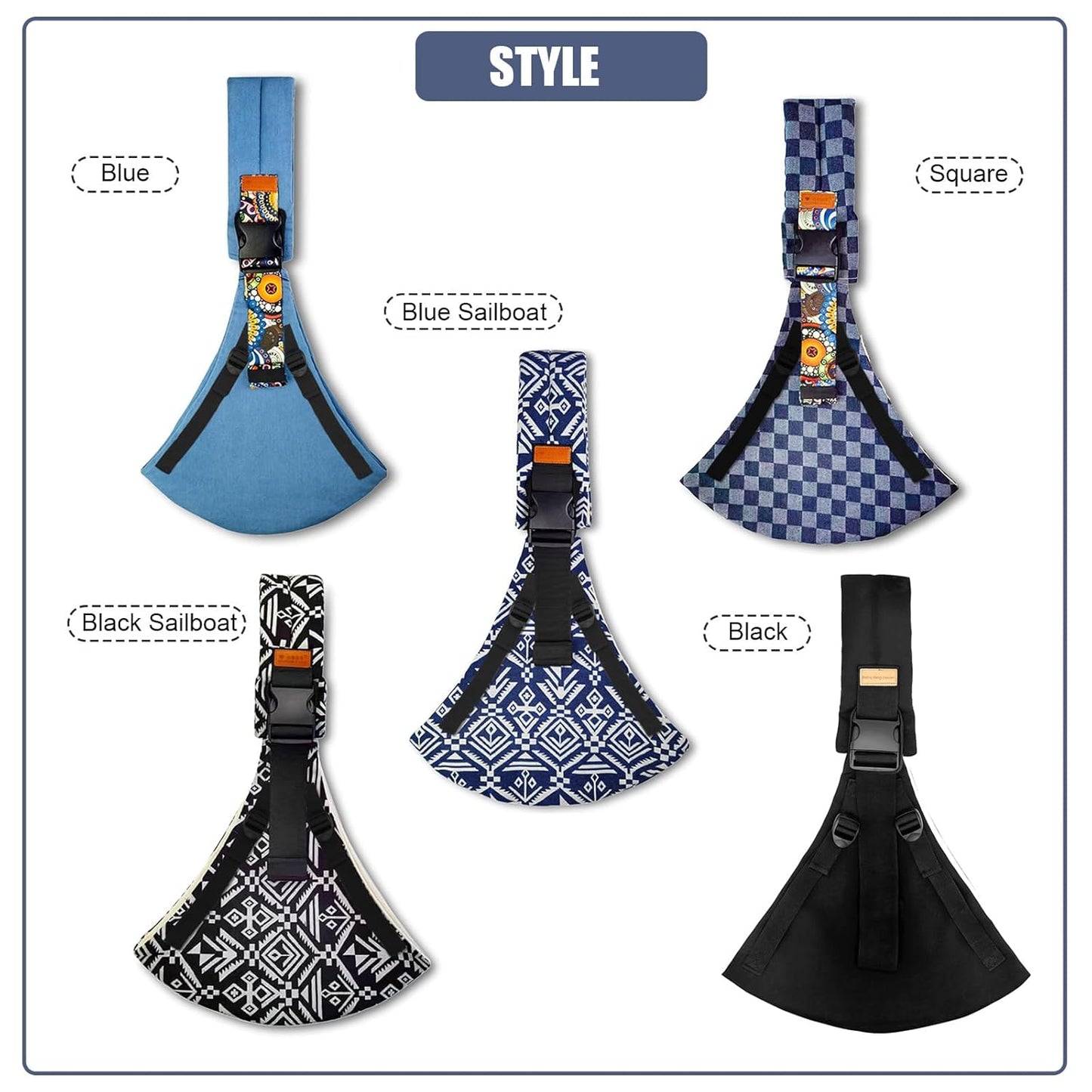 Baby Sling Carrier 2025 Baby Carrier Newborn to Toddler Sling Lightweight Baby Carrier Sling with Adjustable Straps Toddler Carrier Baby Wrap Sling for 10-30 lbs(Black)