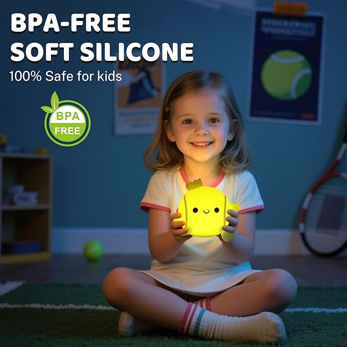 Attivilife Tennis Night Light, Tennis Ball Gifts for Kids, Rechargeable Nursery Bedroom Table Decor Dimmable LED Touch Lamp, Birthday Graduation Christmas Gift for Baby Boy Girl Teen Adult Athlete