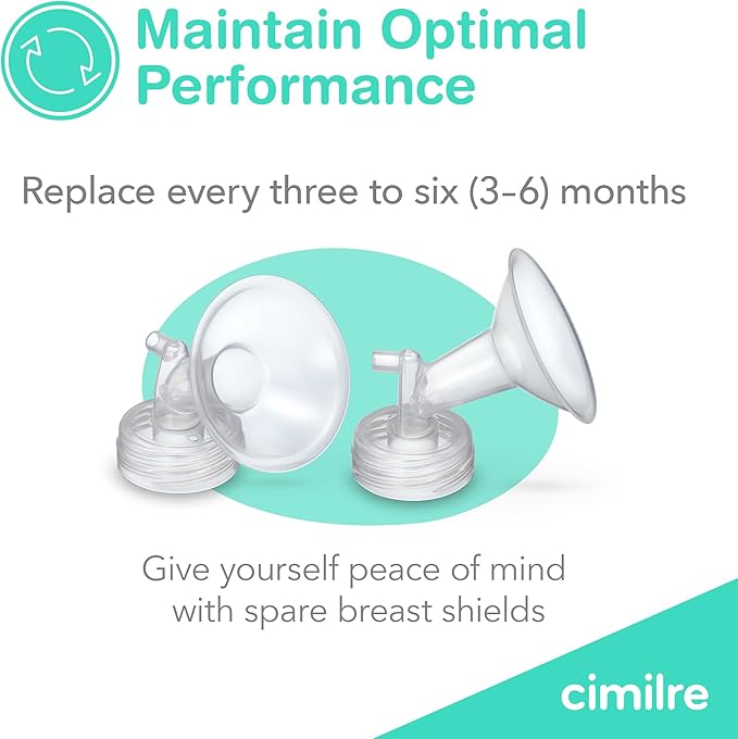 Cimilre 32MM Breast Shields, Spare & Replacement Breast Shields for The Cimilre Breast Pump, Comfortable Breast Pump Parts for Nursing Moms, 32MM Shields (Set of 2)