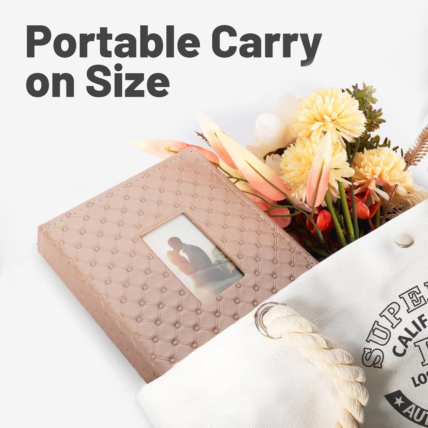 RECUTMS Polaroid Photo Album 208 Photos for Fujifilm Instax Mini Camera, 2x3 Inch Photo Album, Leather Cover with Window, for Instax Mini 12 11 9 40 90 8 7 Evo LiPlay Instant Camera (Brown)