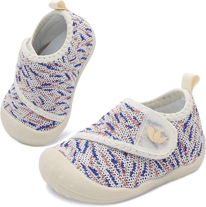 FEETCITY Baby First Walking Shoes Wide Baby Shoes Infant Sneakers Newborn Crib Shoe Barefoot Lightweight Slip On Shoe