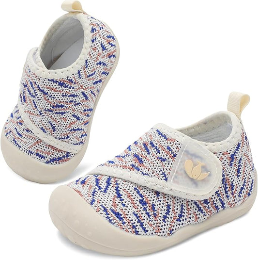 FEETCITY Baby First Walking Shoes Wide Baby Shoes Infant Sneakers Newborn Crib Shoe Barefoot Lightweight Slip On Shoe