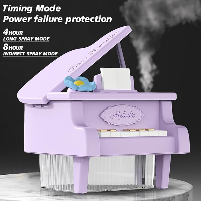Portable Mini humidifie,350mL Cool Mist Humidifie,1200mAh Quiet for Home/Nursery/Office,Portable Mini Air Moisturizer,rechargeable mini humidifier (Purple)