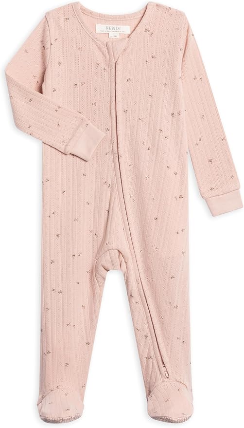 Colored Organics Baby Zip-Up Footed Sleeper with 2-Way Zipper - Newborn Organic Cotton Pajamas