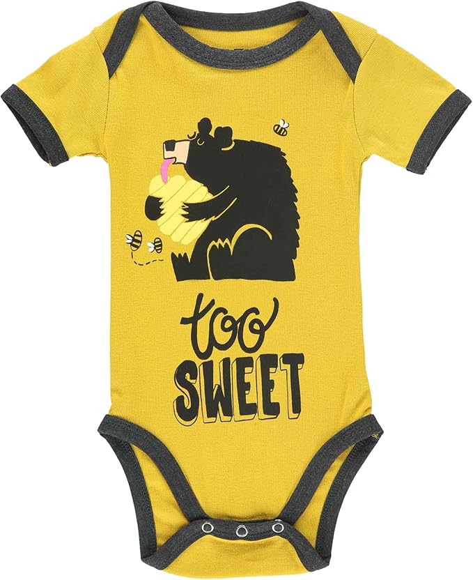 Lazy One Cute Unisex Baby Bodysuit, Cute Animal Designs, 6-18 Months