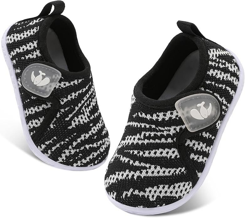 FEETCITY Baby Boys Girls First Walking Shoes Infant Sneakers Crib Shoes Breathable Lightweight Slip On Shoes