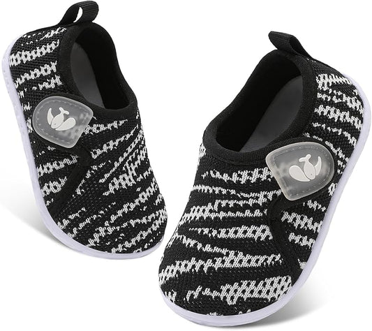 FEETCITY Baby Boys Girls First Walking Shoes Infant Sneakers Crib Shoes Breathable Lightweight Slip On Shoes