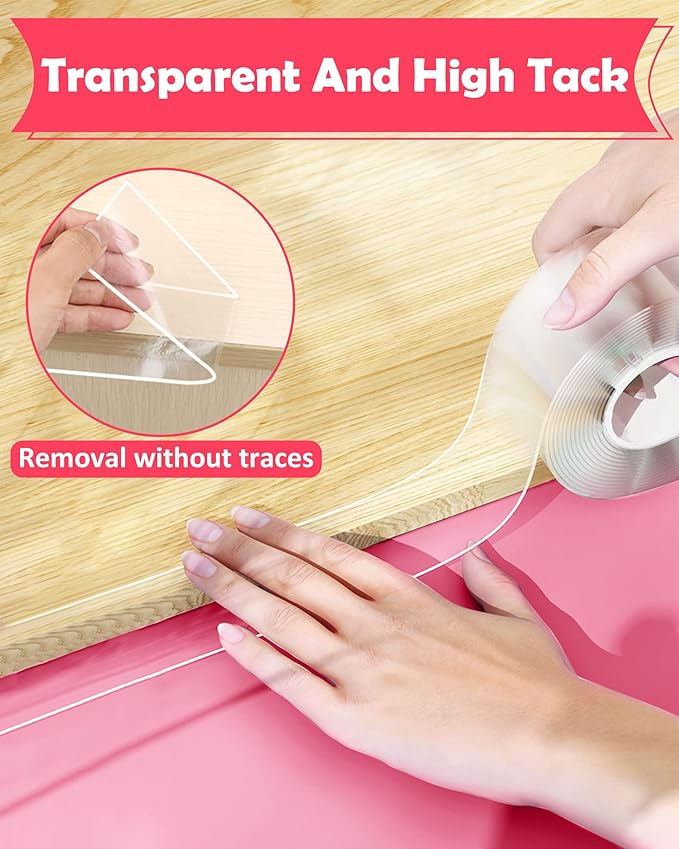 Baby Proofing, Clear Edge Protector Strip, Soft Corner Protectors for Kids, Baby Child Safety Corner Guards for Furniture Against Sharp Corners for Tables, Drawers, Sink, Wall 1.2in x 6.6ft