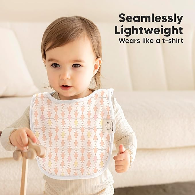 8-Pack Baby Bibs for Boys, Girls - Pullover Bibs for Drooling Teething Baby Girl & Boy Toddler, Newborn, Soft & Absorbent, Cute Colors, Large Torso Coverage Keep Infant Clean & Dry (Prism)