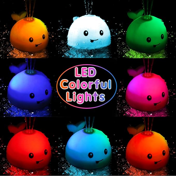 Gigilli Baby Bath Toys, Whale Bath Toy Sprinkler with Swimming Turtle Bath Toy, Bath Toys for Kids Ages 1-3 Toddler Baby 6-12-18 Months Christmas Stocking Stuffers Birthday 1 2 3 Year Boys Girls Gifts