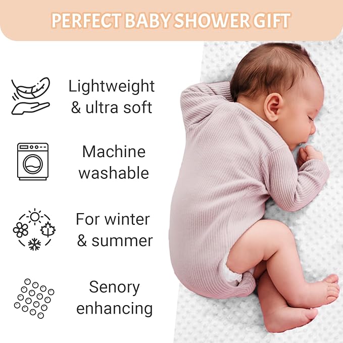 Personalized Baby Blankets for Girls & Boys - Super Soft Easter Blanket with Thick Double-Layer Dotted Backing, Personalized Baby Gifts for Baby Shower from Grandma (Green, Customize Now)