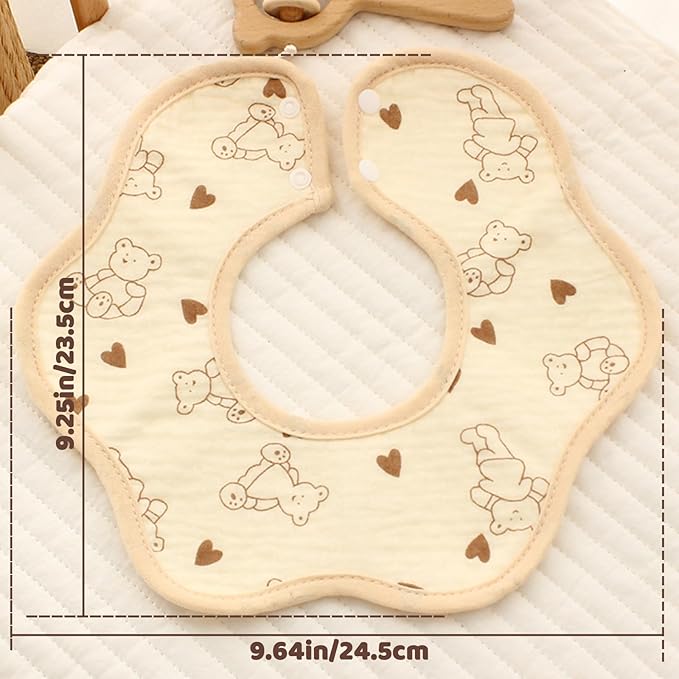 Muslin Baby Bibs for Drooling and Teething Newborn Drool Bibs for Baby Girl Boy