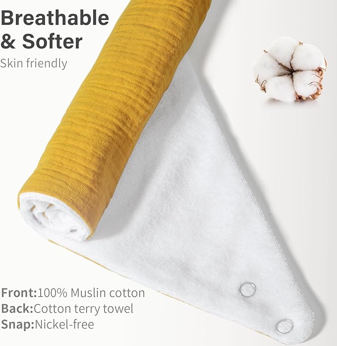 Muslin Baby Bibs,Soft Triangular Baby Bandana Drool Bibs for Baby Boy Girl,Solid Colors Bib for Drooling Teething