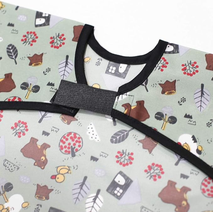 Long Sleeve Waterproof Bib for Toddlers – Feeding Smock for Baby Mealtime, Self-Feeding, Painting & Messy Play, BPA-Free