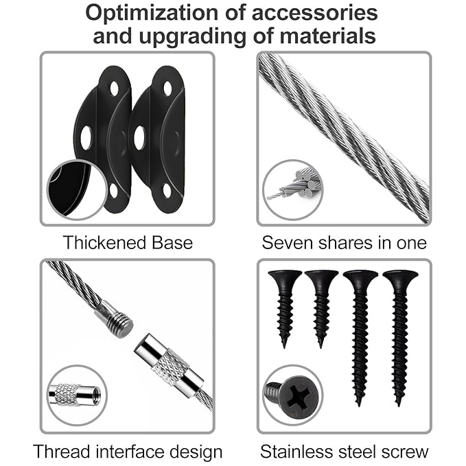 Utook Furniture Anchors for Baby Proofing, Anti Tip Furniture Anchor Securing 420lbs Tension Earthquake Resistant Metal Furniture Wall Anchor Prevent Baby Pet from Falling Furniture（16Pack，Black）