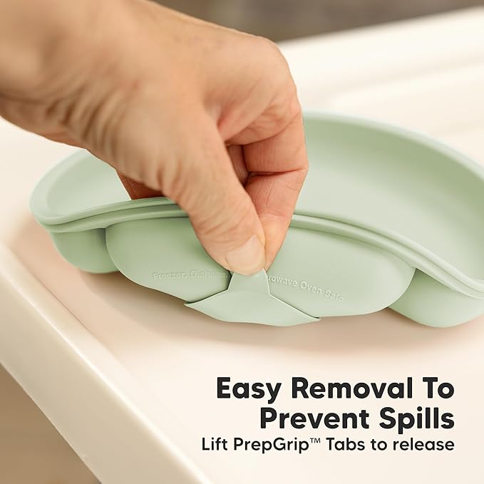 KeaBabies Suction Plates for Baby, Toddler - 3-Pack 100% Silicone Toddler Plates with Suction, Divided, BPA-Free Baby Led Weaning Essentials for Kids, Dishwasher, Microwave Safe, Durable (Macaron)