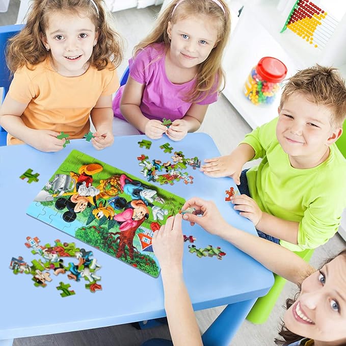 LELEMON Puzzles for Kids Ages 4-6, 60 Piece Puzzles for Kids Ages 3-5 in a Metal Box, Educational Jigsaw Puzzles Childrens Puzzle Games Puzzle Toys for Girls and Boys