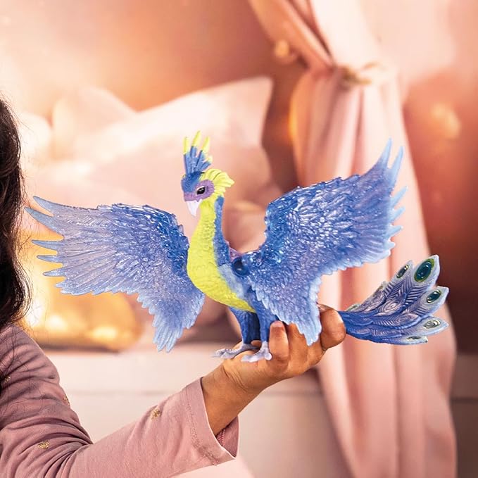 Schleich Bayala - 11" Magical Peacock Bird Toy with Movable Wings. Pretty, Fantasy Action Figure for Girls and Boys. Fun, Imaginative Play Fairy Figurine, Cool Mystical Toys for Kids Ages 5+, 70794