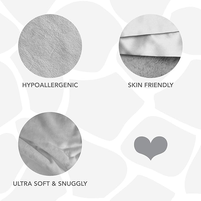 Little Giraffe Posh Mink Baby Blanket - Double-Sided Ultra Soft Plush Fabric, for New Moms, Newborn Must-Have for Girls & Boys, Cozy & Cuddly Comfort Blanket, 29" x 35", Silver