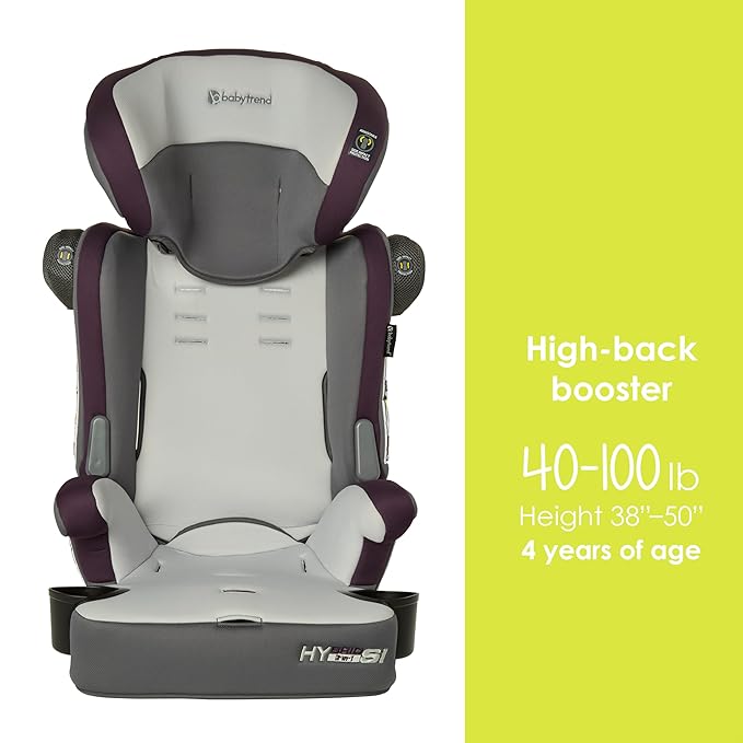 Baby Trend Hybrid SI 3-in-1 Combination Booster Seat with Side Impact Protection, Dash Plum