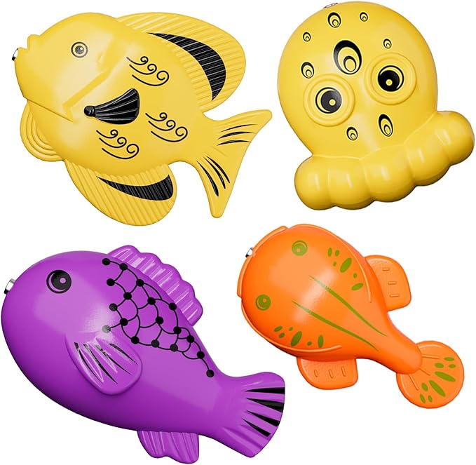 Magnetic Fishing Pool Toys Game for Kids Toddlers, Water Table Bathtub Toy with Pole Rod Net Plastic Floating Fish, Water Bath Pool Outdoor Toys for Kids Toddlers Baby Age 3 4 5 6 Year Old