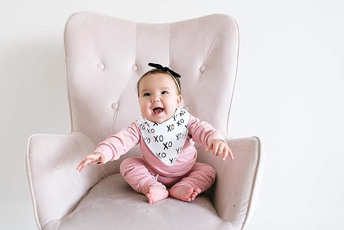 Copper Pearl Baby Bandana Drool Bibs for Drooling and Teething 4 Pack Gift Set, Holiday