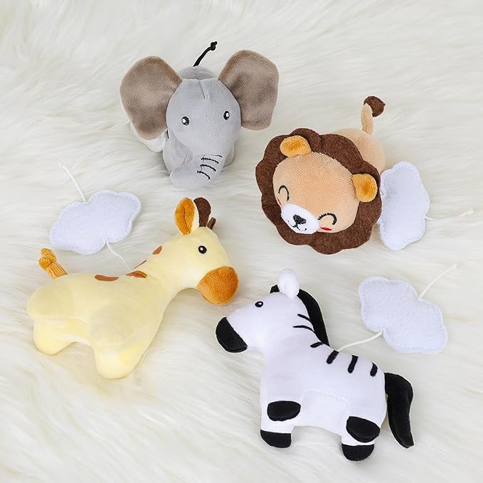 Animals Crib Mobile for Boys & Girls - Safari Baby Mobile for Crib with Upgraded 3-Mode Music Box, Fits Standard Cribs, Nursery Mobiles