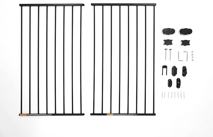 Regalo 2-in-1 Extra Tall Easy Swing Stairway and Hallway Walk Through Baby Gate, Black 1 Count (Pack of 1) (40.5" W x 36" H)