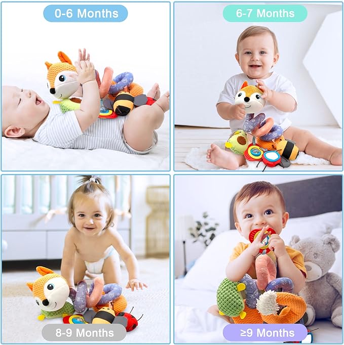 Car Seat Toys Newborn Toys, Stroller Toy Baby Toys 0-6 Months Carseat Toy for Infants 0-6 Months for Carseat Stroller Crib with Music Rattles Teether, Baby Toy for 0 3 6 9 12 Boys Girls