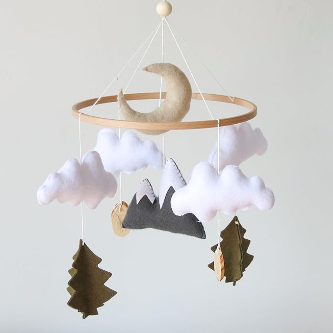 Woodland Mobile for Crib Forest Baby Mobile for Crib Woodland Crib Mobile for Boys Minimalism Baby Mobile for Bassinet