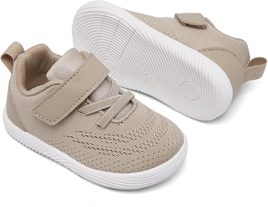 MORENDL Toddler Sneakers Baby Boys & Girls Barefoot Shoes Lightweight Breathable Walking Running Tennis Athletic Sport Shoes