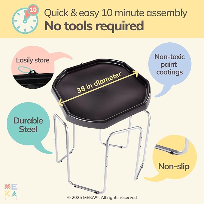 Large Tuff Tray Set Solar Fountain Bundle, Sensory Tray Plus Stand, Sand and Water Table for Toddlers, Outdoor Water Table and Sensory Table, Kids Water Table, Tuff Tray for Sensory Play