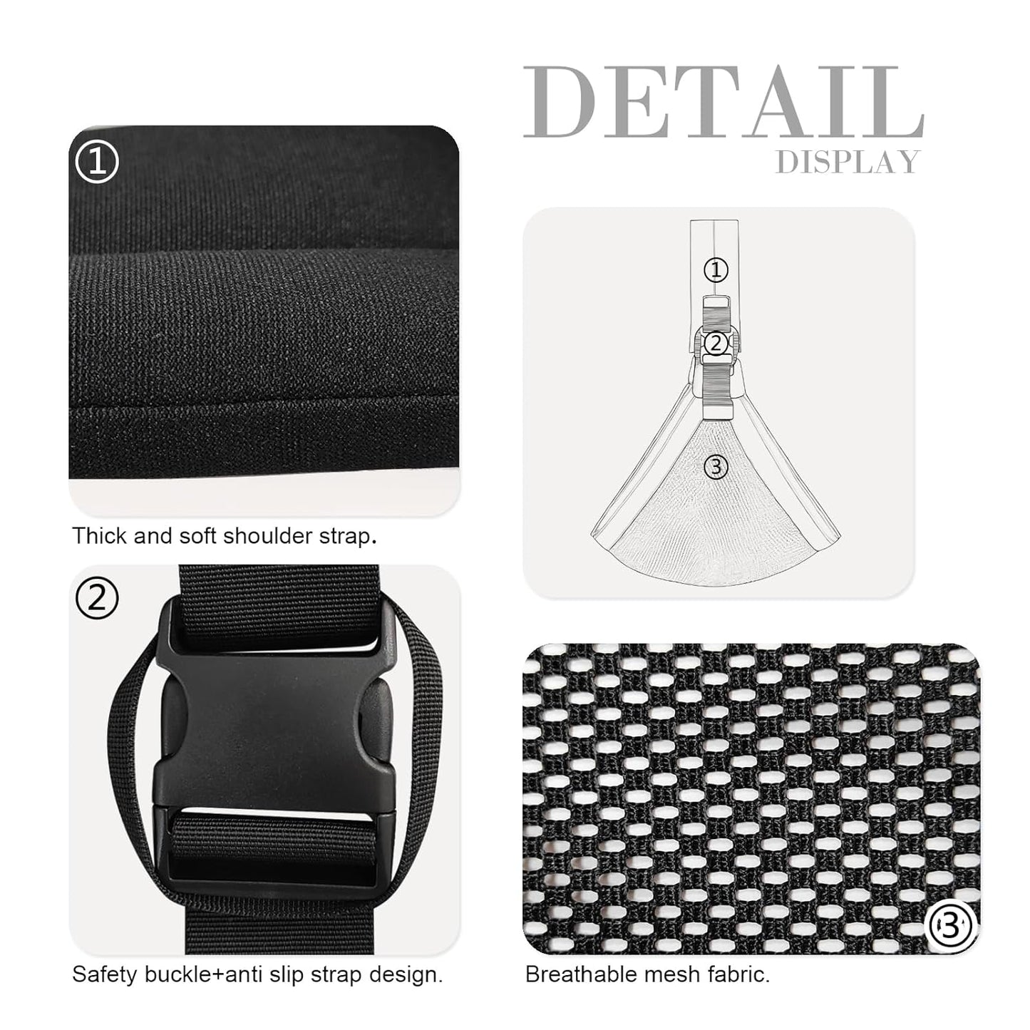 Baby Sling Carrier Newborn to Toddler Adjustable One-Shoulder Design with Hip Seat Support, Labor-Saving Baby Wraps Carrier 10-30 lbs(Mesh,Black)